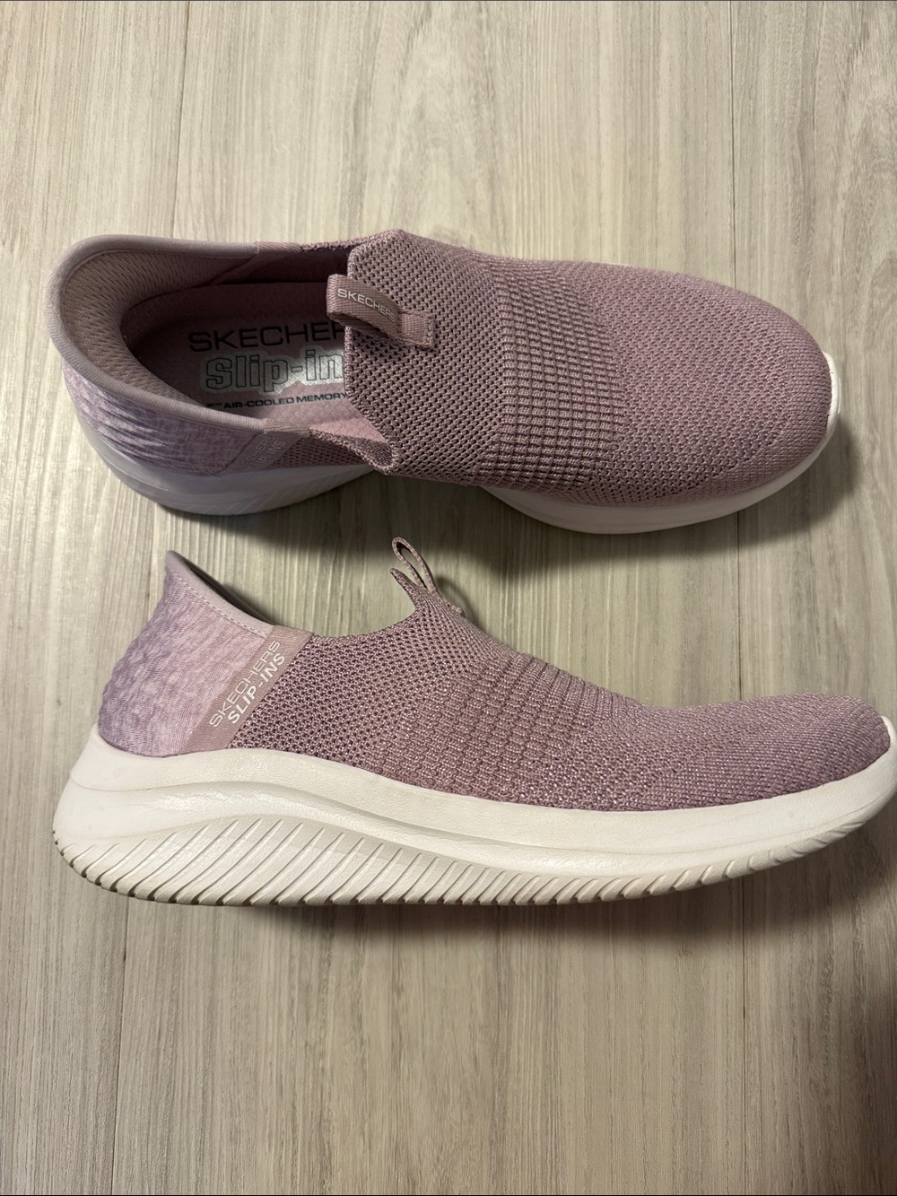 Skechers Slip-On Knit Sneakers - Dusty Rose